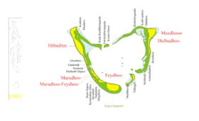 Carte de l'atoll Addu.