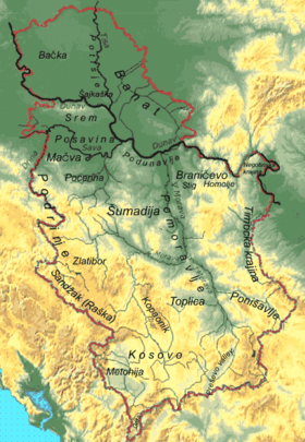 carte : Géographie de la Serbie