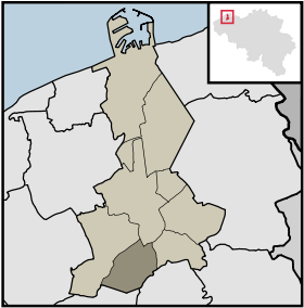 Localisation de Sint-Michiels au sein de Bruges