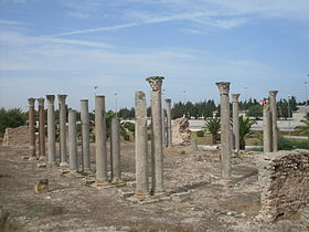 État actuel des vestiges de l'édifice à colonnes