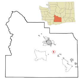 Yakima County Washington Incorporated and Unincorporated areas Wapato Highlighted.svg