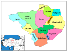 Districts de la province de Yozgat