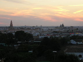 Vue panoramique de la ville d'Utrera