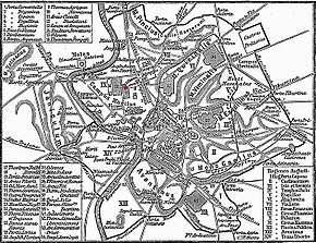 Localisation (en rouge) du Panthéon sur le Champ de Mars