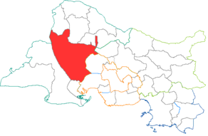 Situation du canton d'Arles-Est dans le département Bouches-du-Rhône