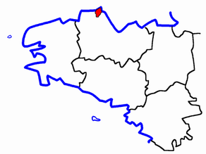 Situation du canton de Lézardrieux dans le département Côtes-d'Armor