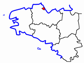Situation du canton de Plouha dans le département Côtes-d'Armor