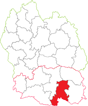 Situation du canton de Barre-des-Cévennes dans le département Lozère