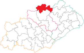 Situation du canton du Caylar dans le département Hérault