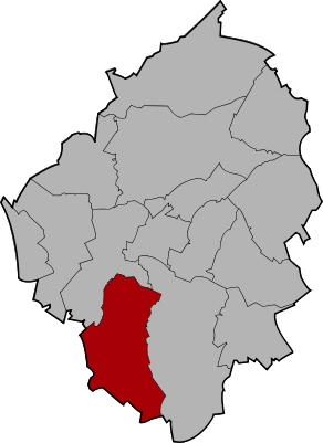 Localisation de Mont-sur-Marchienne dans la commune de Charleroi