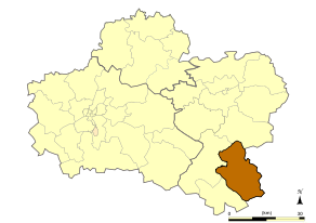 Situation du canton de Briare dans le département Loiret