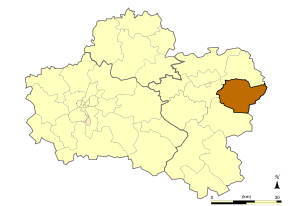 Situation du canton de Château-Renard dans le département Loiret