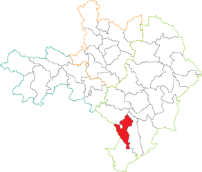 Situation du canton de Rhôny-Vidourle dans le département Gard