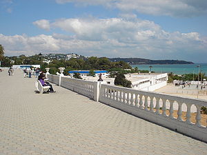 Boulevard du front de mer ou corniche de La Marsa Plage