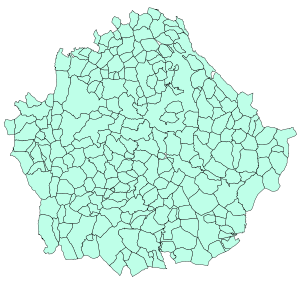 Carte des communes de la Province de Cuenca