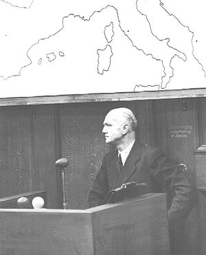 Erwin Lahousen témoignant au procès de Nuremberg