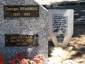 Tombe de Georges Brassens (détail).JPG