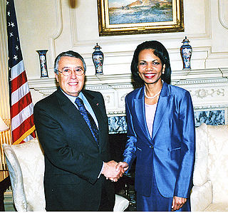 Mohamed Benaissa et Condoleezza Rice, le 2 mai 2006.