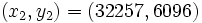(x_2,y_2)=(32257,6096)\,