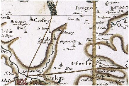 Carte Cassini de Richebourg