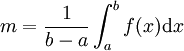 m=\frac{1}{b-a}\int_a^bf(x)\mathrm dx