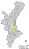 Localisation d'Alginet dans la Communauté Valencienne