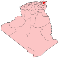 Carte d'Algérie (Wilaya de Guelma)