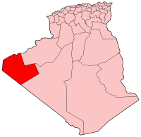 Carte d'Algérie (Wilaya de Tindouf)