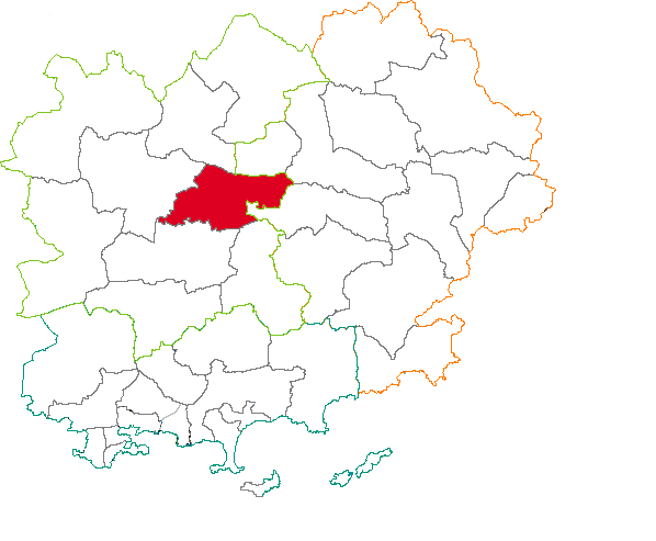 Situation du canton de Cotignac dans le département Var