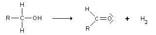 Déshydrogénation catalytique d'un alcool primaire.GIF