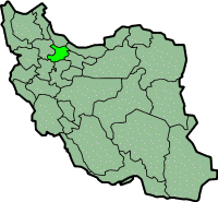 Carte montrant la position de la province de Qazvin en Iran