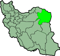 Carte montrant la position de Khorasan-e-razavi