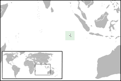 Localisation des îles Cocos (en vert) dans la région