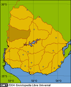 localisation du département Paysandú