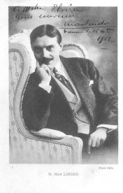 Photographie autographe de Max Linder en 1912