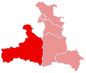 Localisation du Bezirk de Zell am See dans le Land autrichien de Salzbourg