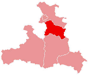 Localisation du Bezirk de Hallein dans le Land autrichien de Salzbourg
