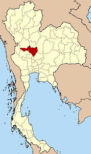 Province de Nakhon Sawan en rouge
