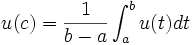 u(c)=\frac{1}{b-a}\int_a^b u(t)dt 