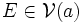 E\in \mathcal V(a)